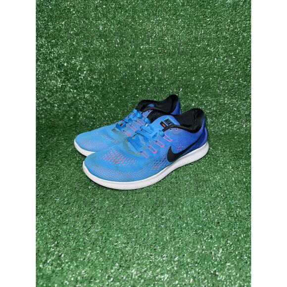 Nike Free RN Blue Mesh Running Shoes Athletic Sneaker Women Size 6.5 831509-404 - Picture 3 of 9